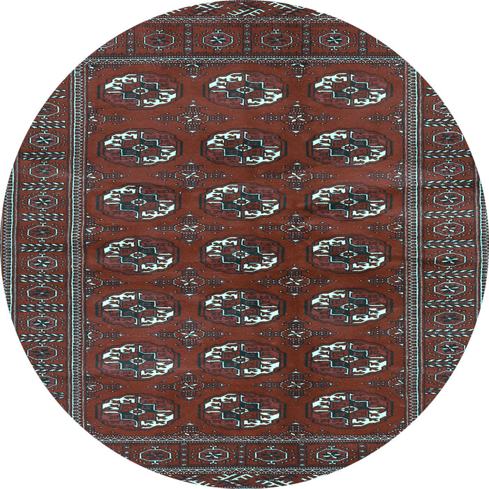 Round Persian Light Blue Traditional Rug, tr2854lblu