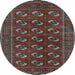 Round Persian Light Blue Traditional Rug, tr2854lblu
