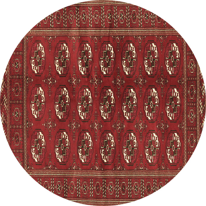 Round Persian Brown Traditional Rug, tr2854brn