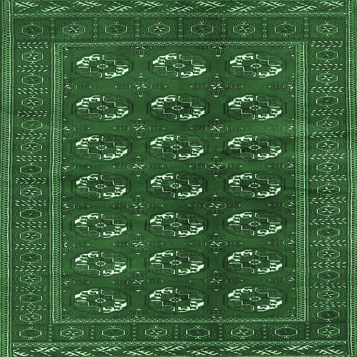 Square Machine Washable Persian Emerald Green Traditional Area Rugs, wshtr2854emgrn