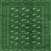 Square Machine Washable Persian Emerald Green Traditional Area Rugs, wshtr2854emgrn