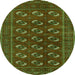 Square Persian Green Traditional Rug, tr2854grn