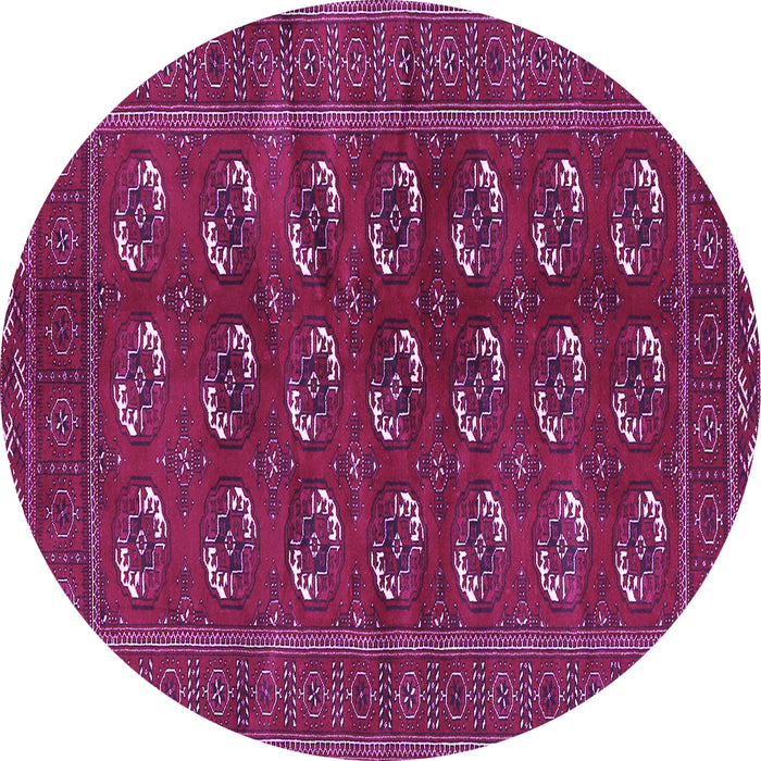 Round Machine Washable Persian Purple Traditional Area Rugs, wshtr2854pur