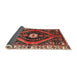 Sideview of Traditional Saffron Red Persian Rug, tr2855