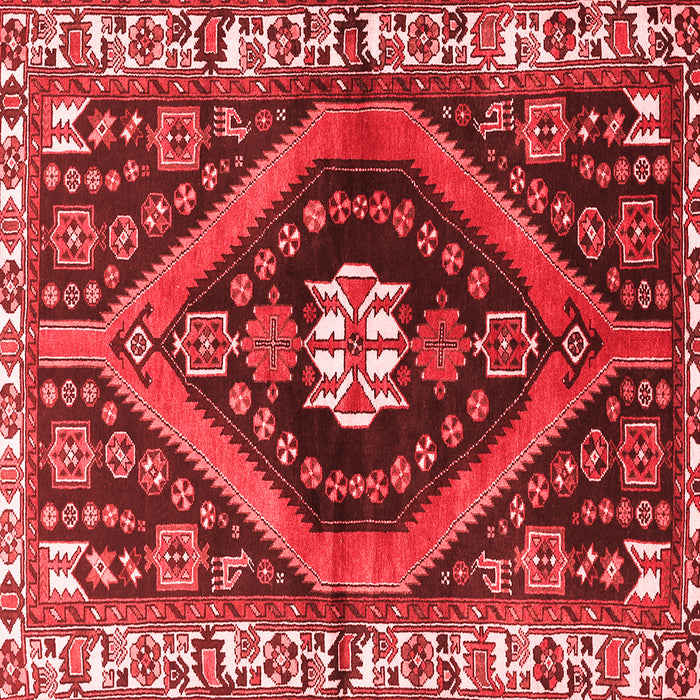Machine Washable Persian Red Traditional Rug, wshtr2855red