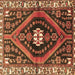 Square Machine Washable Persian Brown Traditional Rug, wshtr2855brn