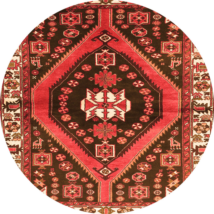 Machine Washable Persian Orange Traditional Area Rugs, wshtr2855org