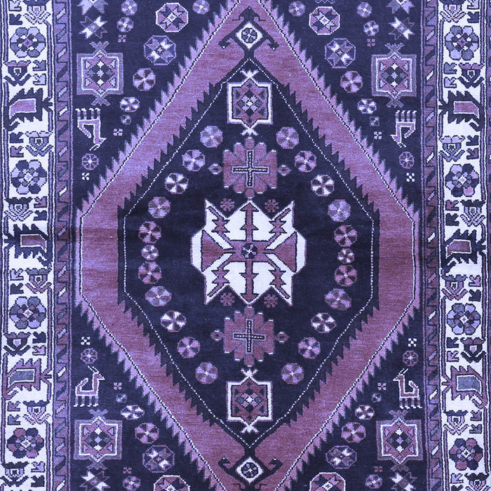 Machine Washable Persian Blue Traditional Rug, wshtr2855blu