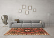 Machine Washable Persian Brown Traditional Rug in a Living Room,, wshtr2855brn