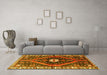 Machine Washable Persian Yellow Traditional Rug in a Living Room, wshtr2855yw