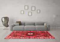 Machine Washable Persian Red Traditional Rug, wshtr2855red