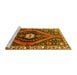 Sideview of Machine Washable Persian Yellow Traditional Rug, wshtr2855yw