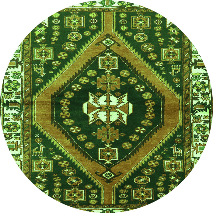 Machine Washable Persian Green Traditional Area Rugs, wshtr2855grn