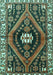 Machine Washable Persian Turquoise Traditional Area Rugs, wshtr2855turq