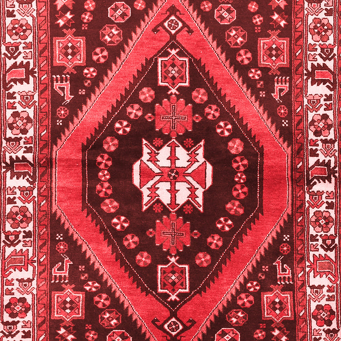 Machine Washable Persian Red Traditional Rug, wshtr2855red