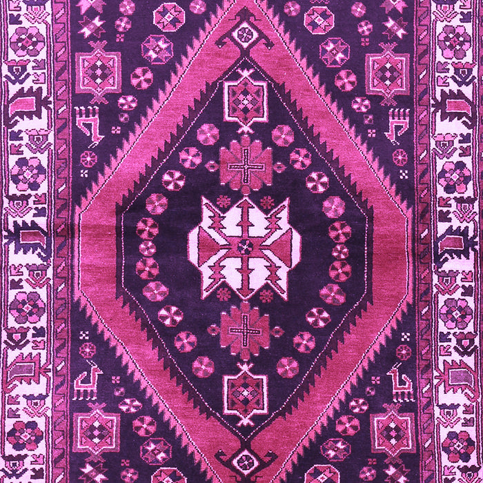 Machine Washable Persian Purple Traditional Area Rugs, wshtr2855pur