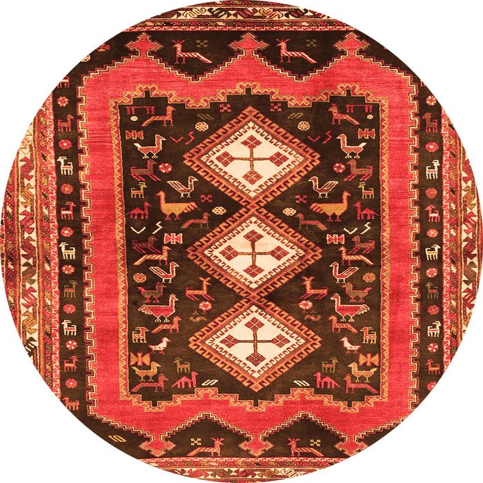 Machine Washable Persian Orange Traditional Area Rugs, wshtr2856org