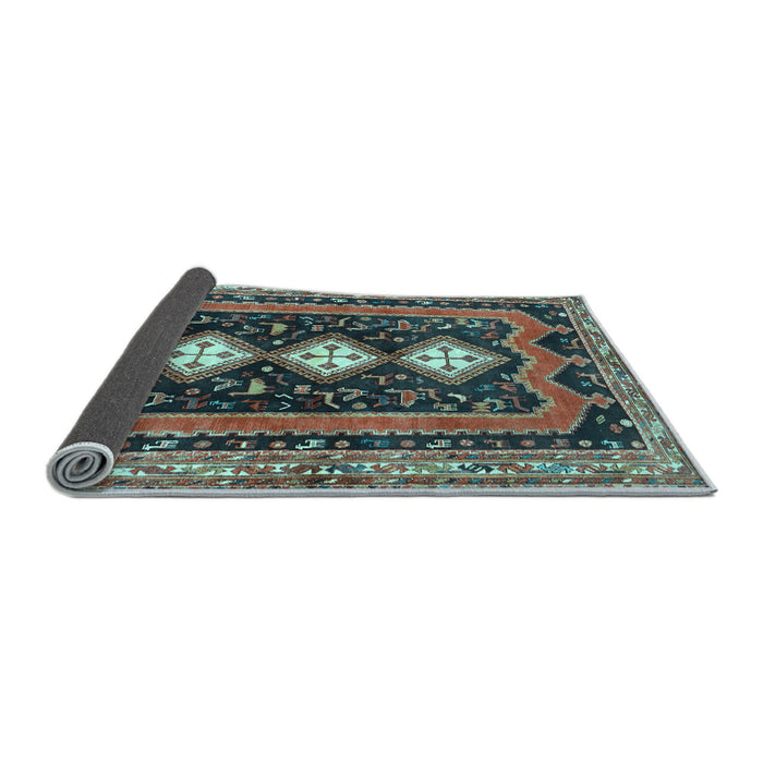 Sideview of Persian Light Blue Traditional Rug, tr2856lblu