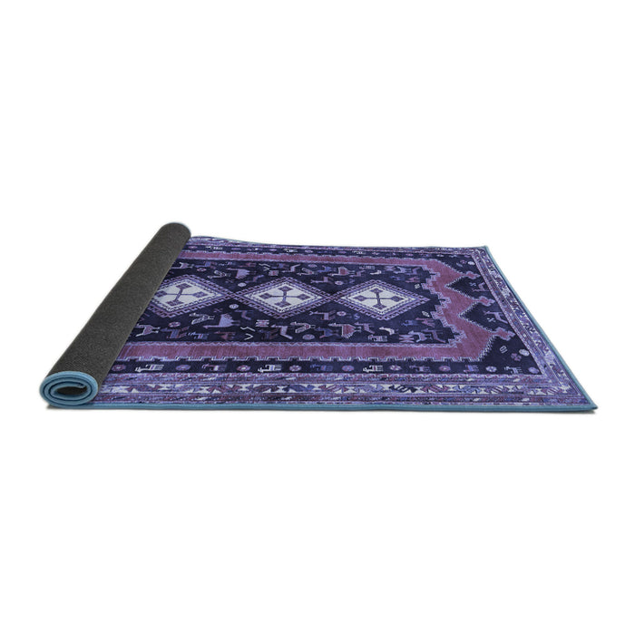 Sideview of Persian Blue Traditional Rug, tr2856blu
