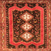 Serging Thickness of Persian Orange Traditional Rug, tr2856org