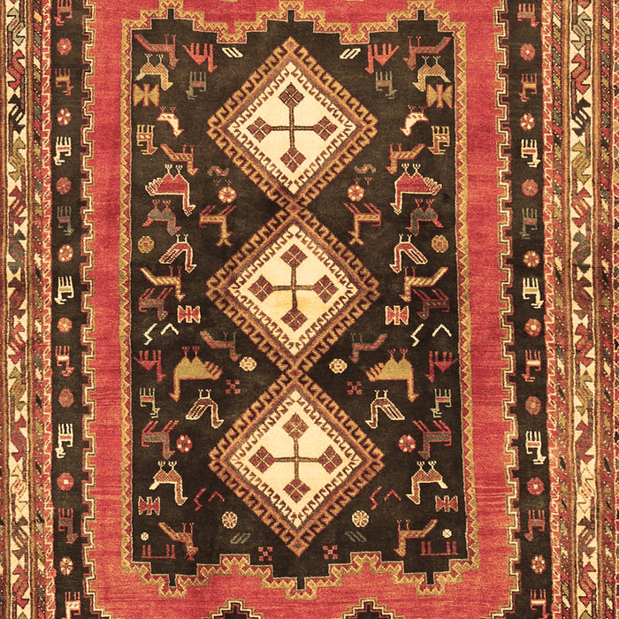 Machine Washable Persian Brown Traditional Rug, wshtr2856brn