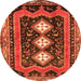 Square Persian Orange Traditional Rug, tr2856org