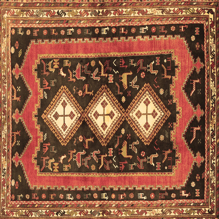 Square Persian Brown Traditional Rug, tr2856brn