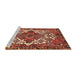 Sideview of Machine Washable Traditional Tomato Red Rug, wshtr2857