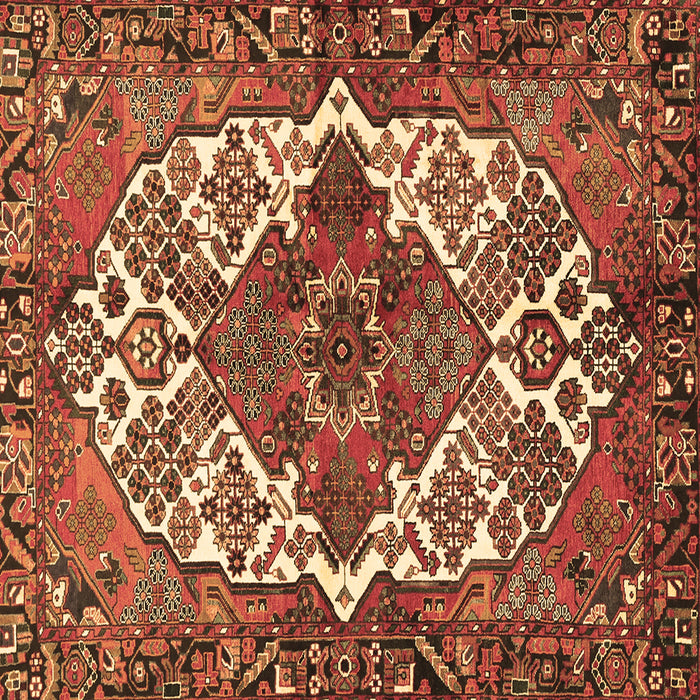 Square Machine Washable Persian Brown Traditional Rug, wshtr2857brn