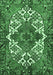 Machine Washable Persian Emerald Green Traditional Area Rugs, wshtr2857emgrn