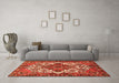 Machine Washable Persian Orange Traditional Area Rugs in a Living Room, wshtr2857org