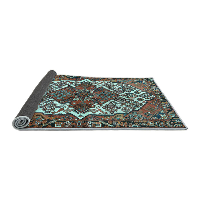 Sideview of Persian Light Blue Traditional Rug, tr2857lblu