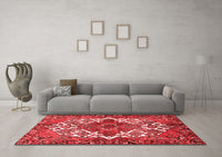 Machine Washable Persian Red Traditional Rug, wshtr2857red