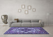 Machine Washable Persian Blue Traditional Rug in a Living Room, wshtr2857blu