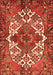 Serging Thickness of Machine Washable Persian Orange Traditional Area Rugs, wshtr2857org