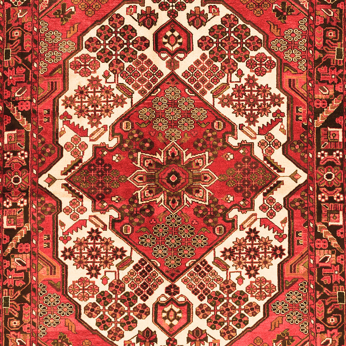 Serging Thickness of Machine Washable Persian Orange Traditional Area Rugs, wshtr2857org