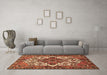 Machine Washable Persian Brown Traditional Rug in a Living Room,, wshtr2857brn