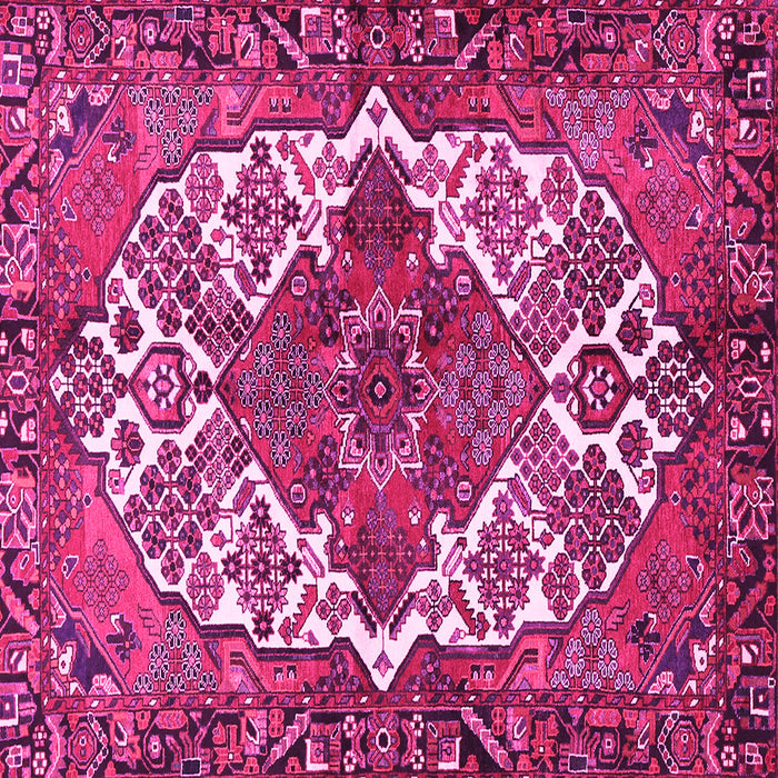 Square Persian Pink Traditional Rug, tr2857pnk