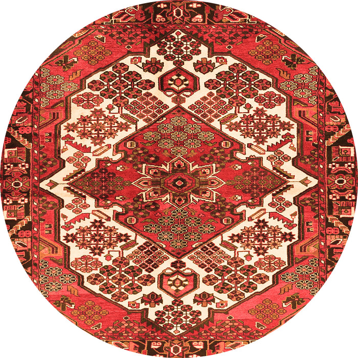 Square Persian Orange Traditional Rug, tr2857org