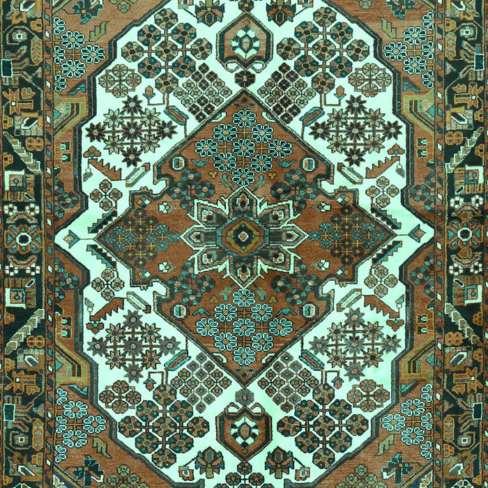 Machine Washable Persian Turquoise Traditional Area Rugs, wshtr2857turq