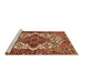 Sideview of Machine Washable Persian Brown Traditional Rug, wshtr2857brn