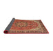 Sideview of Traditional Sand Brown Persian Rug, tr2858