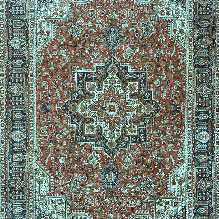 Machine Washable Persian Light Blue Traditional Rug, wshtr2858lblu