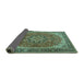 Sideview of Persian Turquoise Traditional Rug, tr2858turq