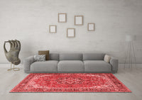 Machine Washable Persian Red Traditional Rug, wshtr2858red