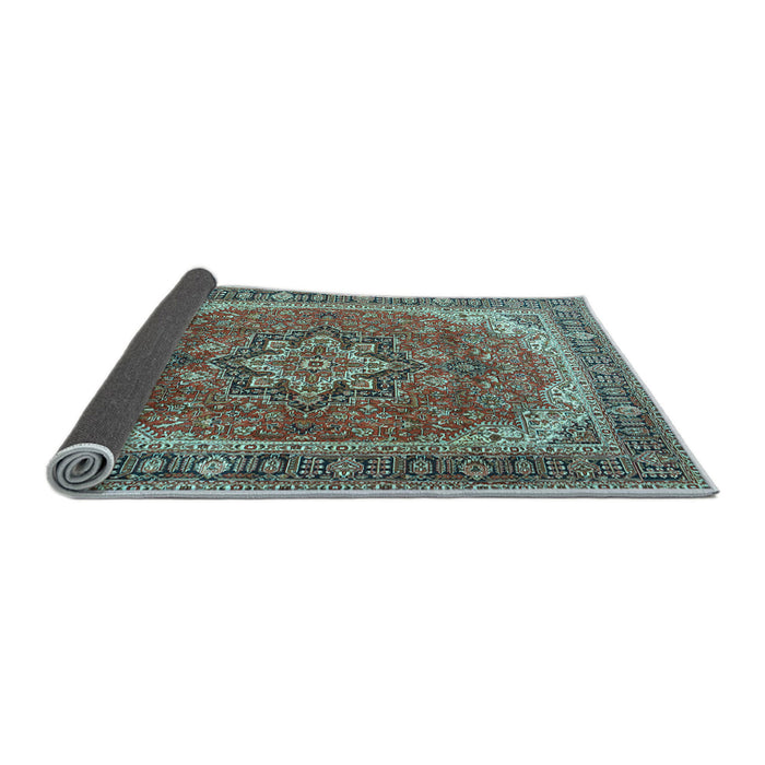 Sideview of Persian Light Blue Traditional Rug, tr2858lblu