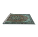 Sideview of Machine Washable Persian Light Blue Traditional Rug, wshtr2858lblu