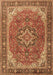 Machine Washable Persian Brown Traditional Rug, wshtr2858brn