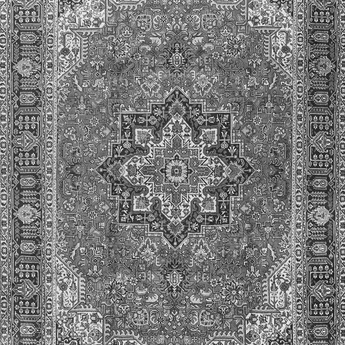 Serging Thickness of Machine Washable Persian Gray Traditional Rug, wshtr2858gry