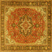 Square Persian Yellow Traditional Rug, tr2858yw